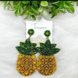 Breaded Pineapple Earrings 🍍
